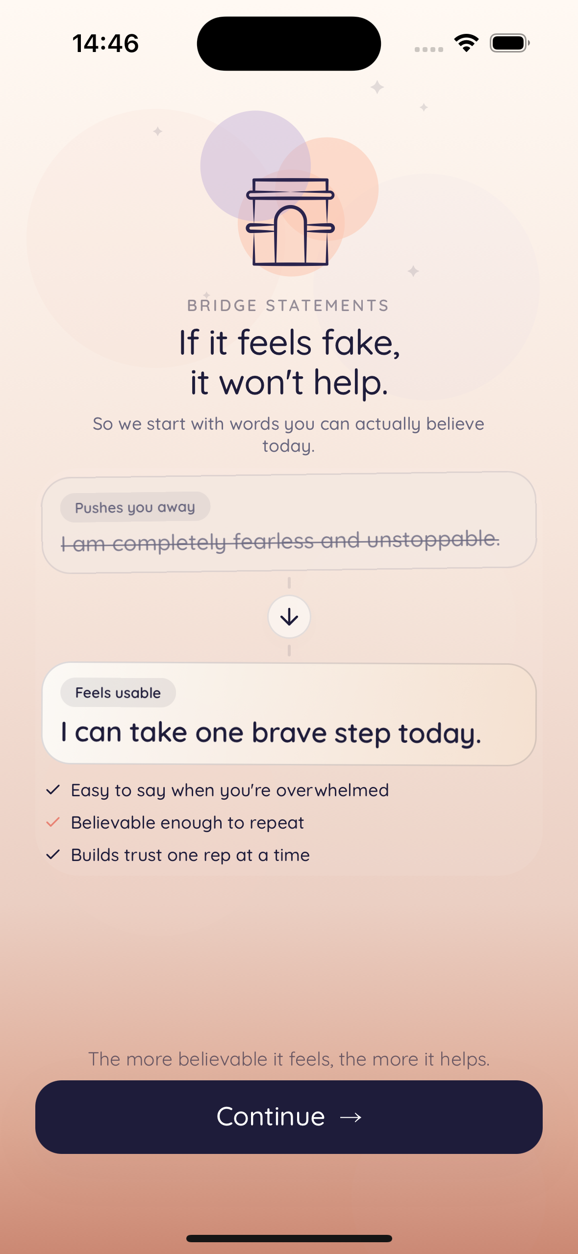 If it feels fake, it won't help